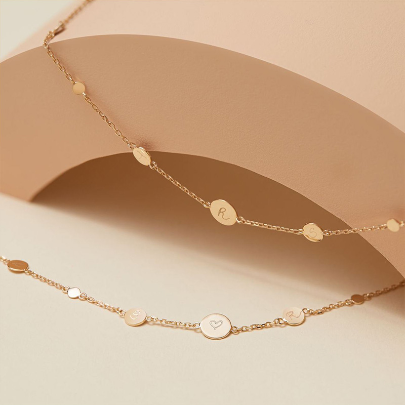 Initial pastille bracelet