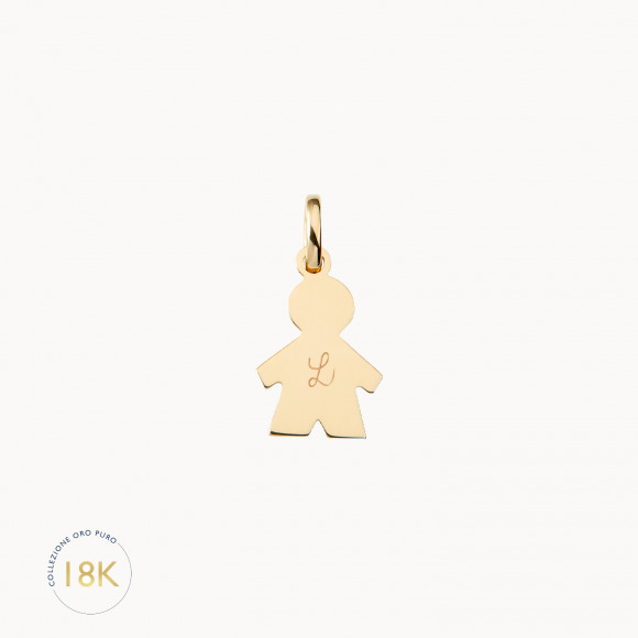 Charm personalizzato bambino in oro massiccio 18 carati merci maman