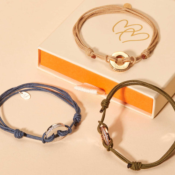 Bracelet personnalisé Unity Cristal plaqué or merci maman