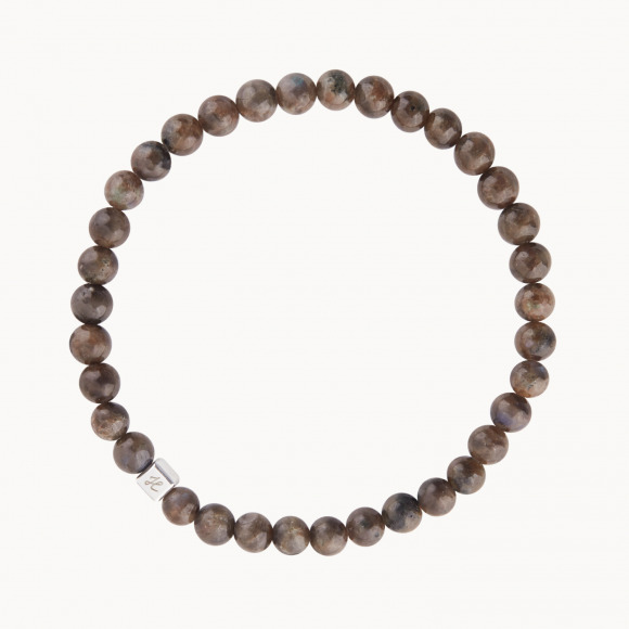 Personalisiertes Halbedelsteinarmband mit Würfel für Männer sterlingsilber Labradorit merci maman