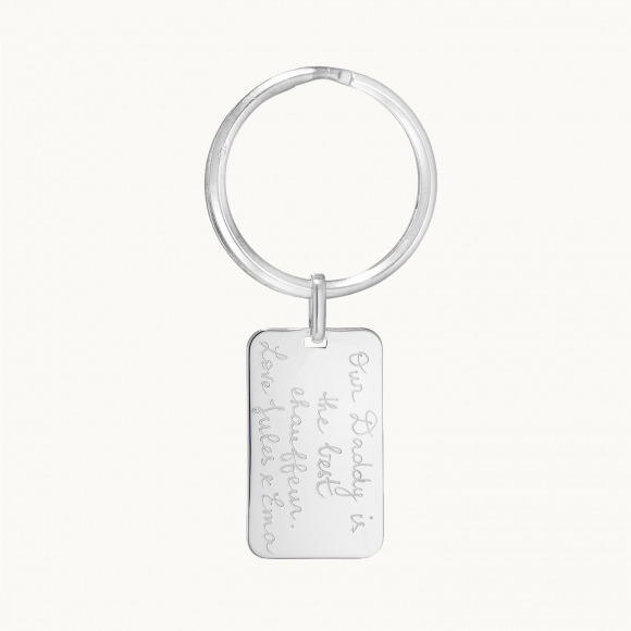Personalisierter Schlüsselanhänger mit Erkennungsmarke sterlingsilber merci maman