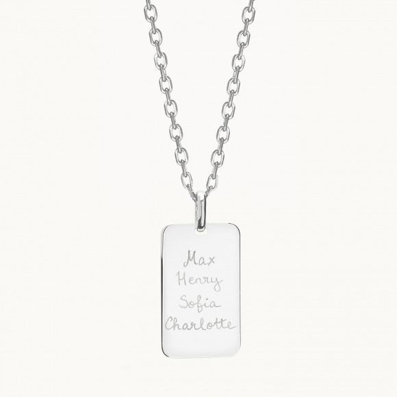 Personalisierte Halskette mit Erkennungsmarke für Männer sterlingsilber merci maman