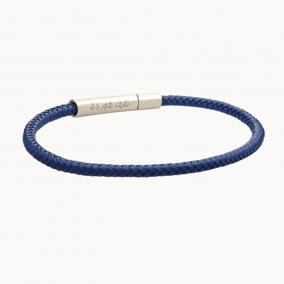 Personalisiertes schmales Lederarmband für Männer