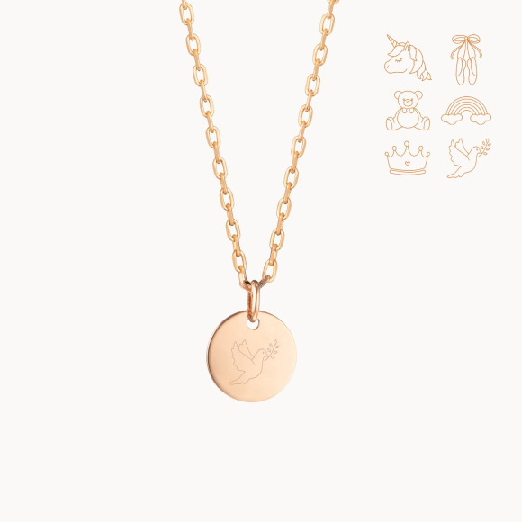 Collana Personalizzata Mini Illustrazione placcato oro merci maman