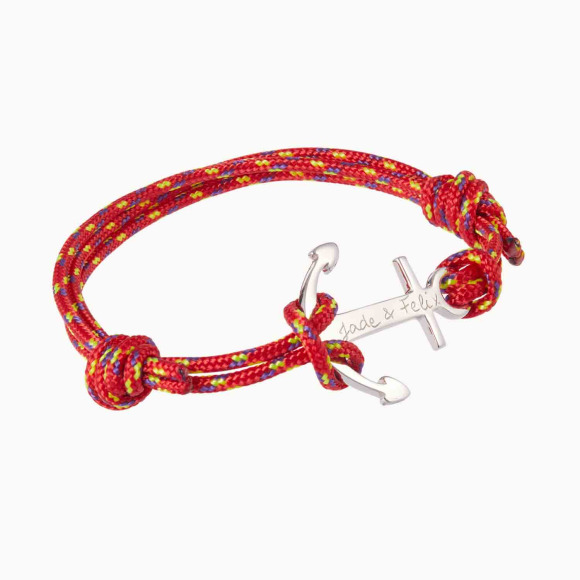 Bracciale ancora personalizzato nautico uomo argento sterling merci maman