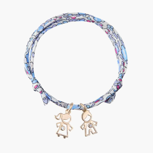 Mini Kristall Familien Liberty Armband vergoldet merci maman