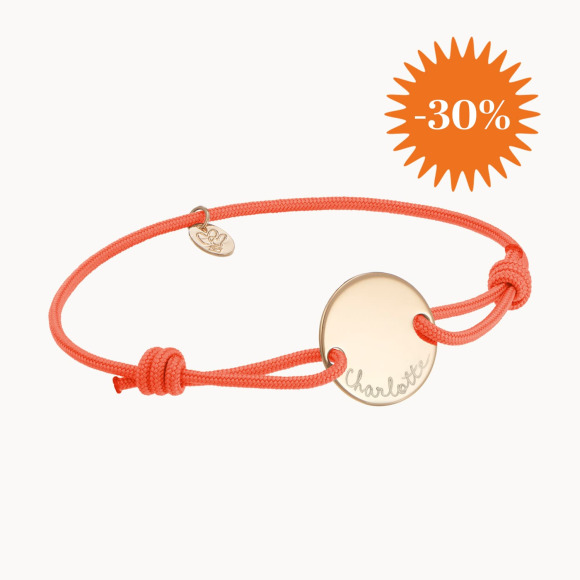 Personalisiertes Pastille-Armband vergoldet merci maman