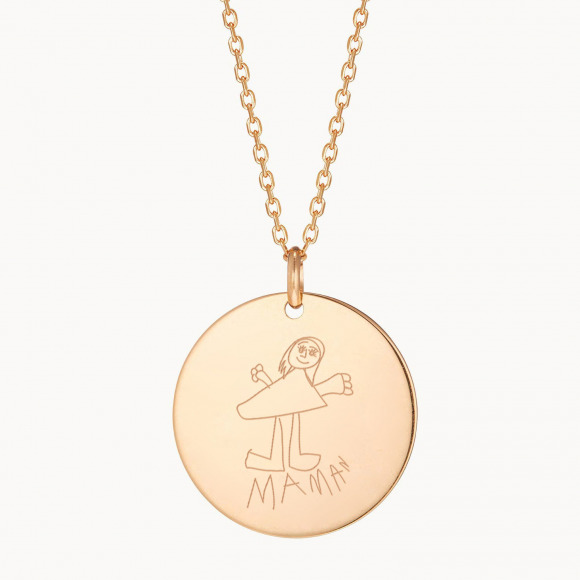 grande collana personalizzata placcato oro merci maman