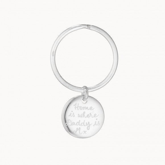 Porte-clefs personnalisé argent argent merci maman