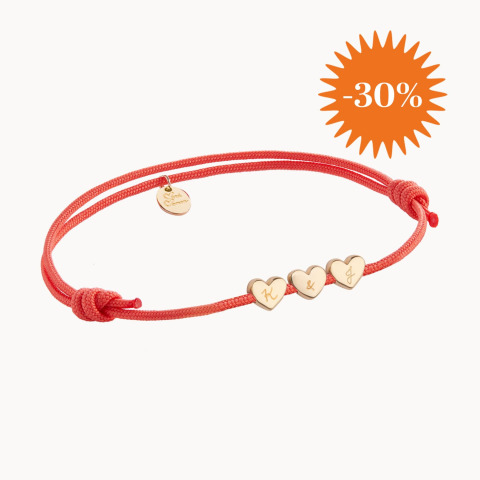 personalised heart initial bracelet gold plated merci maman
