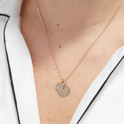 Collier personnalisé Constellation plaqué or merci maman