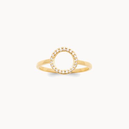 Anello Eternità Cristallo placcato oro merci maman