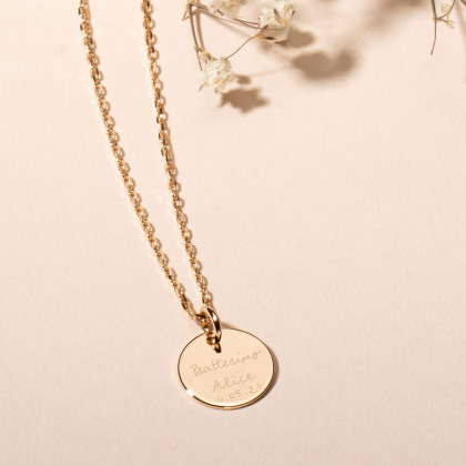 Collana personalizzata con medaglia di battesimo