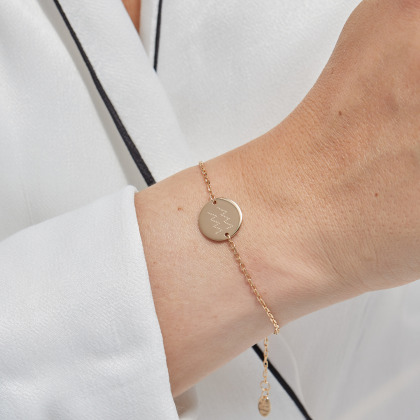 Personalisiertes Sternzeichen Armkettchen vergoldet merci maman