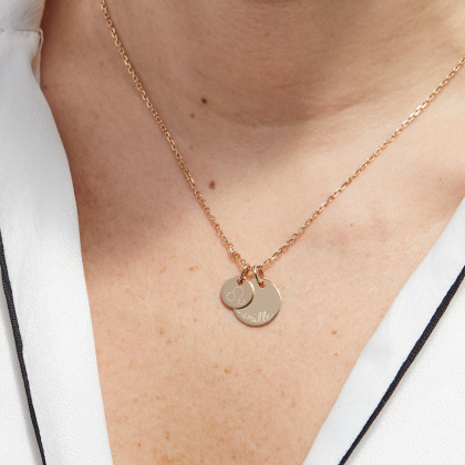 Personalisierte Sternzeichen Halskette vergoldet merci maman