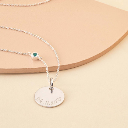 Catene con pietre della nascita argento sterling merci maman