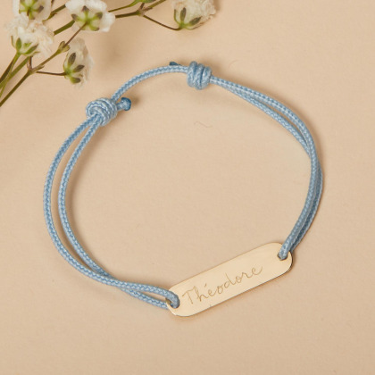 Bracelet personnalisé Mini Identity en or 9 carats merci maman