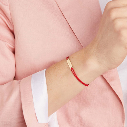 Bracelet personnalisé Mini Identity en or 9 carats merci maman