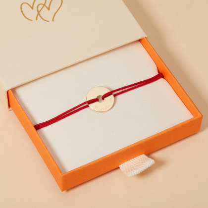 Bracelet personnalisé Cible en or 9 carats merci maman