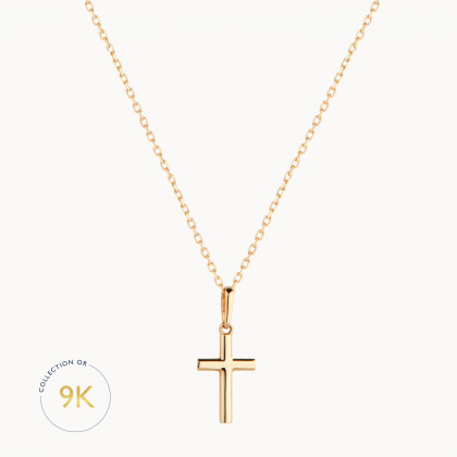 Collier Mini Croix 9 carats merci maman