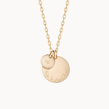 Collier personnalisé Anniversaire de Mariage plaqué or merci maman