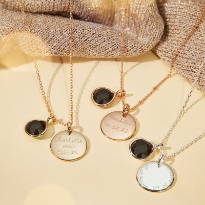 Collier personnalisé Pierre fine Onyx Noir