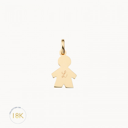 Charm personnalisé Petit Garçon en Or 18 carats merci maman