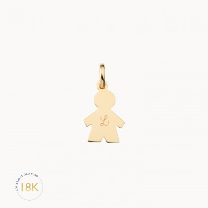 Charm personalizzato bambino in oro massiccio 18 carati merci maman