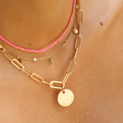 Collana Catena Intrecciata placcato oro rosa merci maman