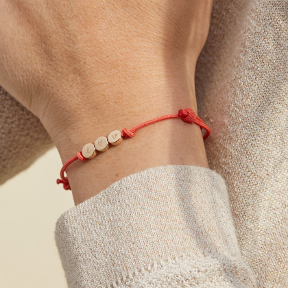 Kreieren Sie Ihr personalisiertes Bead Charm Armband vergoldet merci maman