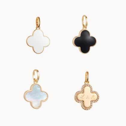 Achetez un Charm Croix Romane personnalisé plaqué or merci maman