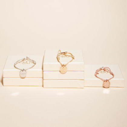 Bracciale personalizzato Champion placcato in oro merci maman
