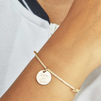 Bracciale personalizzato Champion placcato in oro merci maman