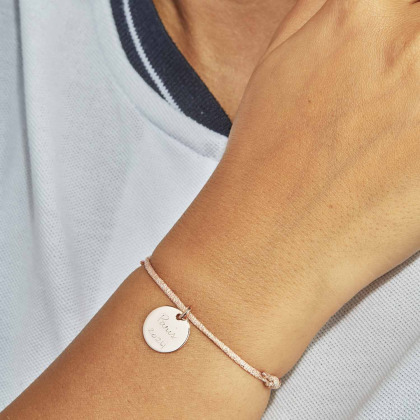 Bracciale personalizzato Champion placcato in oro rosa merci maman
