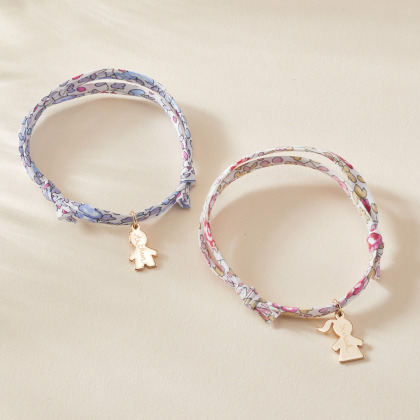 Bracciale personalizzato Liberty Bambino placcato in oro merci maman