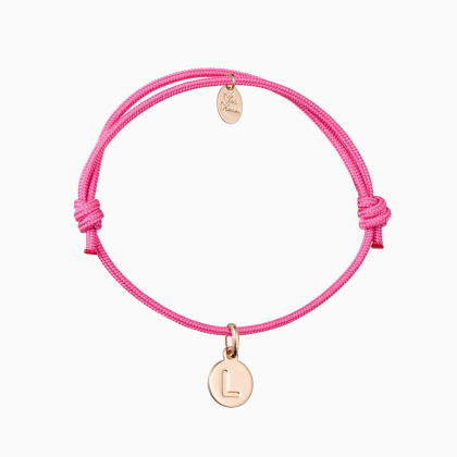 Personalisiertes Buchstaben Anhänger Armband für Kinder vergoldet merci maman