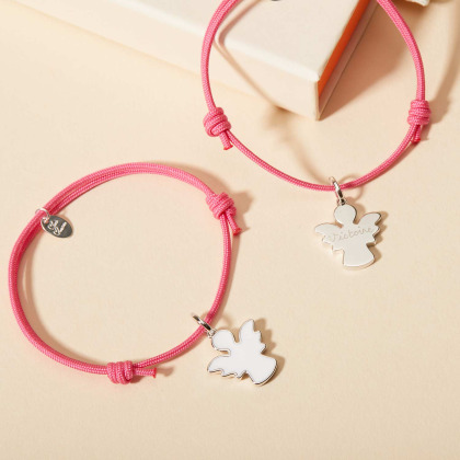 Bracciale personalizzato di smalto per battesimo o comunione placcato in oro merci maman