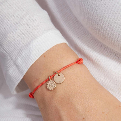 Personalisiertes Glücksbringer Armband vergoldet merci maman