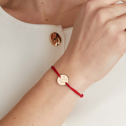 Personalisiertes Chinesisches Tierkreiszeichen Armband vergoldet merci maman