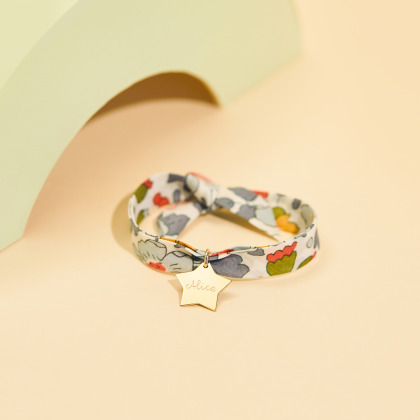 Das personalisierte Liberty Armband vergoldet merci maman
