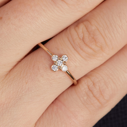 Anello con Quadrifoglio Cristallo