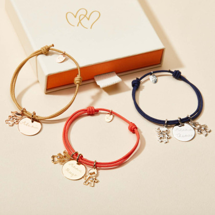 Bracciale personalizzato mamma cristallo placcato in oro merci maman
