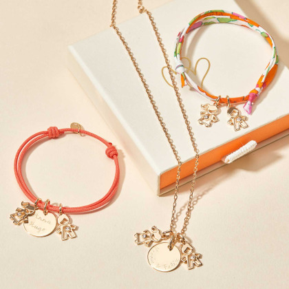 Acquista charm personalizzato bambini cristallo placcato in oro merci maman
