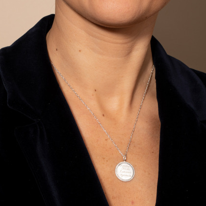 personalised crystal signature necklace sterling silver merci maman