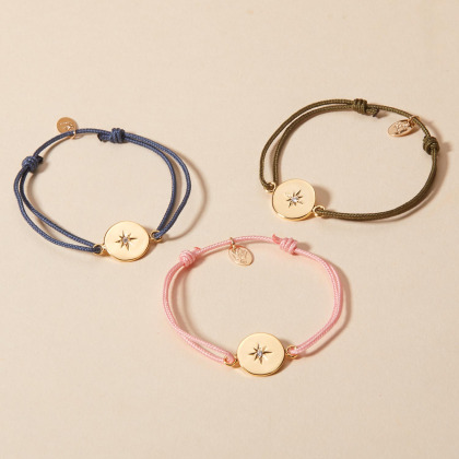 Pulsera personalizada con charm Cristal merci maman