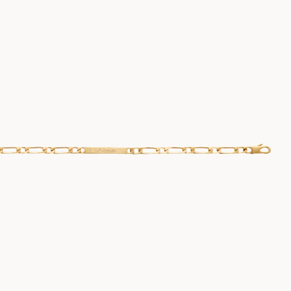 Personalisiertes Panzerarmband vergoldet merci maman