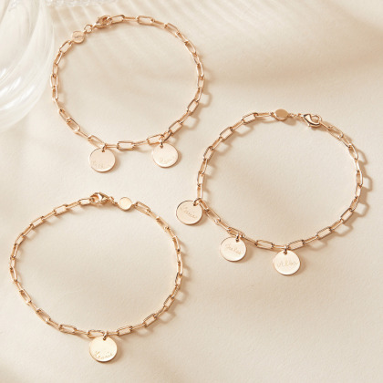 Pulsera personalizada fina Love Links