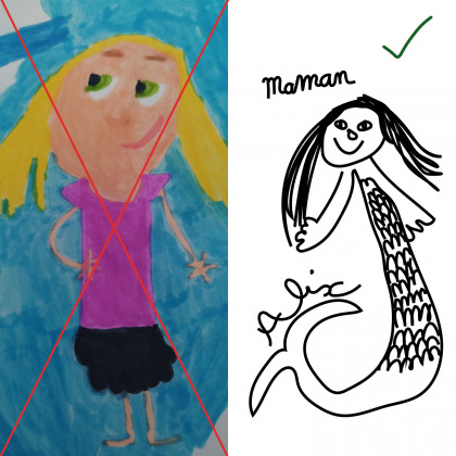 Meine Zeichnung - Große personalisierte Halskette