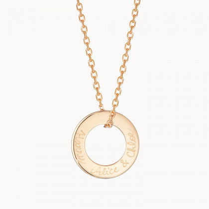 Collana Eternity personalizzata placcato oro merci maman