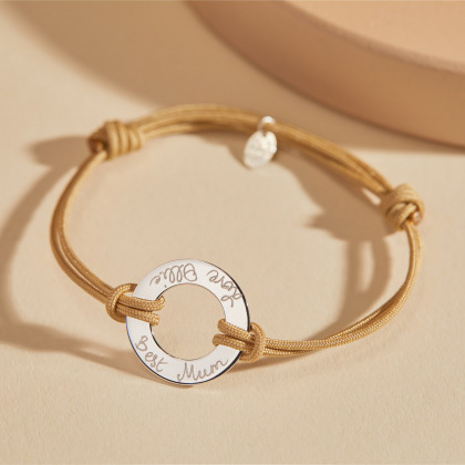 Personalisiertes Armband mit Ewigkeitsring sterlingsilber merci maman